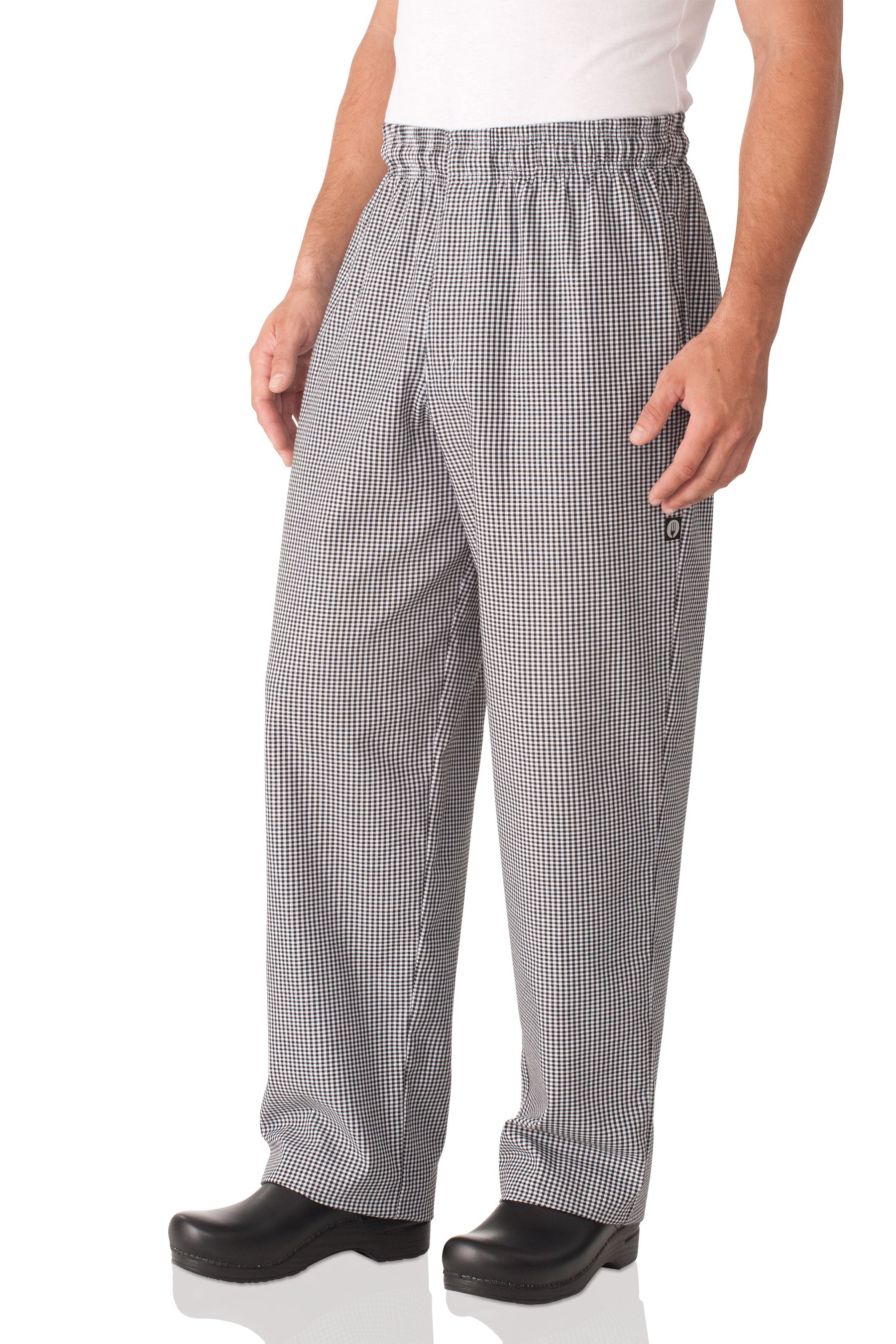 Essential Baggy Checker Zip-fly Chef Pants