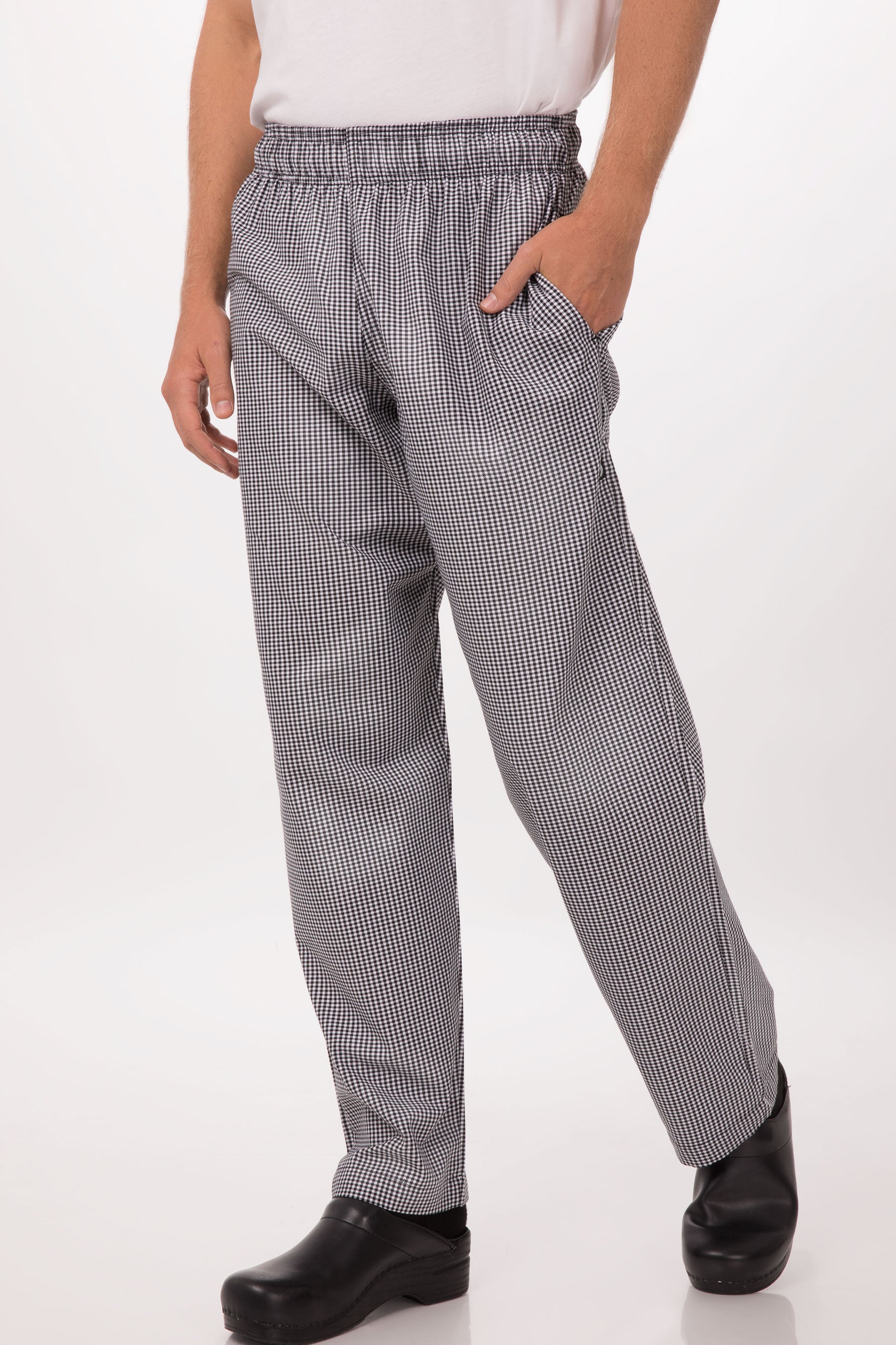 Essential Baggy Checker Zip-fly Chef Pants